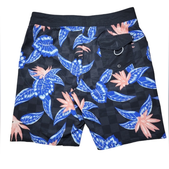 Vans Stretch 9" Board Shorts Pismo Floral Checker Swim Bathing Trunks Size. 32. - Picture 2 of 8